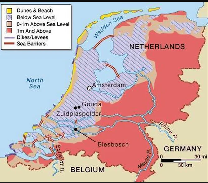Netherland below sea level